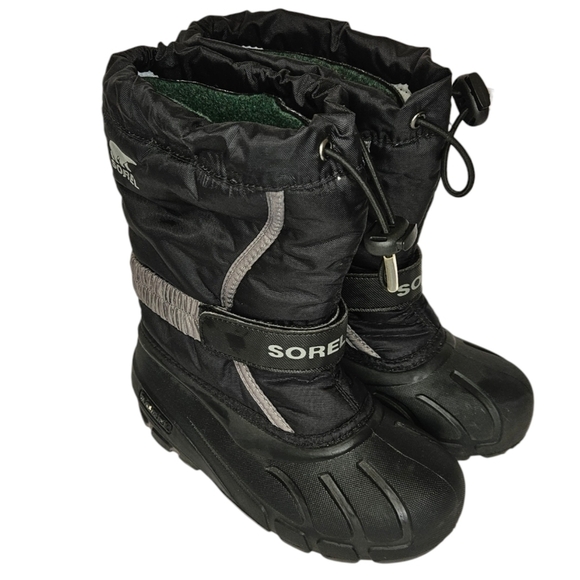 Sorel Other - Sorel kids Flurry Snow Boots black waterproof insulated durable Size 13